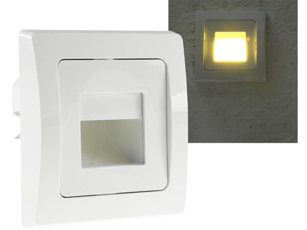 LED-Einbauleuchte DELPHI "COB" weiß 80x80mm, 3000k, warmweiß, 55 Lumen