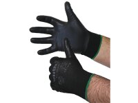 Nylon Feinstrick-Handschuhe mitNitril-Schaum, schwarz,...