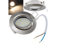 LED-Einbauleuchte "Flat-26" warmweiß80x26mm, 3W, 370lm, Edelstahl gebürstet