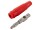 Bananen-Stecker McPower, 4 mm, Querloch, Druckfeder, rot