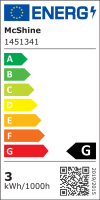 LED-Unterbauleuchte McShine SH-30, 3W, 250 lm, 30cm, warmweiß