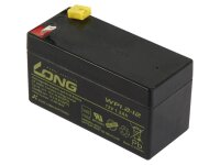 Bleiakku KUNG LONG WP1,2-12 12V/1,2Ah, VdS, 97x43x53mm, 0,6kg