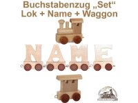 EbyReo® Buchstabenzug  Lok + Noah + Endwaggon