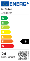 LED-Panel McShine LP-2430SW, 24W, 300x300mm, 2.490 lm, 3000K, warmweiß