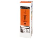 LED Filament Kerzenlampe Windstoß McShine, E14, 4W, 490lm, warmweiß, klar