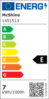 LED Filament Glühlampe McShine Filed, E27, 7W, 820 lm, warmweiß, dimmbar, klar