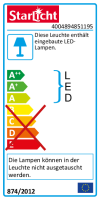 LED-Feuchtraumleuchte Rund IP54, 550lm, 4000K, 8W, neutralweiß, Bewegungsmelder