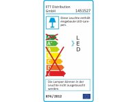 LED-Panel McShine LP-914RW, 9W, 150mm-Ø, 918 lm, 3000K, warmweiß