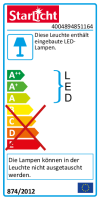 LED-Feuchtraumleuchte Oval IP54, 550lm, 4000K, 8W, 200x100x50mm, neutralweiß