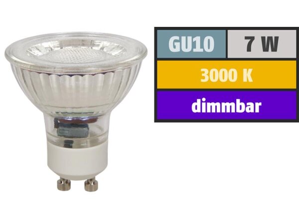 LED-Strahler McShine MCOB GU10, 7W, 450 lm, warmweiß, dimmbar