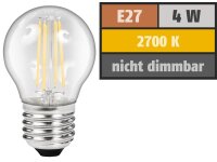 LED Filament Tropfenlampe McShine Filed, E27, 4W, 490lm, warmweiß, klar