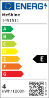 LED Filament Tropfenlampe McShine Filed, E27, 4W, 490lm, warmweiß, klar