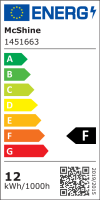 LED Feuchtraumleuchte McShine 960lm, 4000K, 12W, neutralweiß, IP65, 216x118x79mm