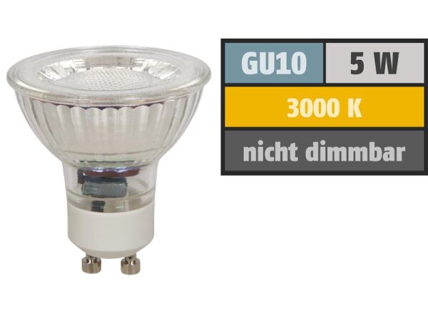 LED-Strahler McShine MCOB GU10, 5W, 400 lm, warmweiß