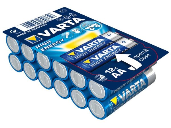 Mignon-Batterie VARTA HIGH ENERGY 1,5V, Typ AA/LR6, 12er-Pack