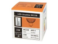 LED-Strahler McShine MCOB MR11 / G4, 3W, 250 lm, neutralweiß