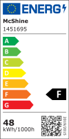 LED Feuchtraumleuchte McShine FL-23 IP65, 4800lm, 4000K, 48W, 150cm, neutralweiß