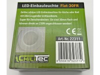 LED-Einbauleuchte "Flat-30 FR-R" 3000KØ85x30mm, 5W, 460lm, IP44, rund, weiß