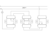 Kreuzschalter McPower Flair, 250V~/10A, UP, weiß