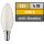 LED Filament Kerzenlampe, E14, 4W, 470lm, 2700K, warmweiß, matt, 3er Set