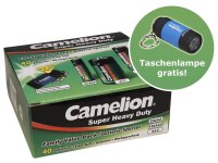 CAMELION Super Heavy Duty Set 40-tlg, 24xAA Mignon, 12xAAA Micro, 4xC Baby