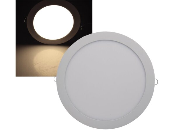 LED Licht-Panel "QCP-30R", Ø 30cm230V, 24W, 1680 Lumen, 2900K / warmweiß