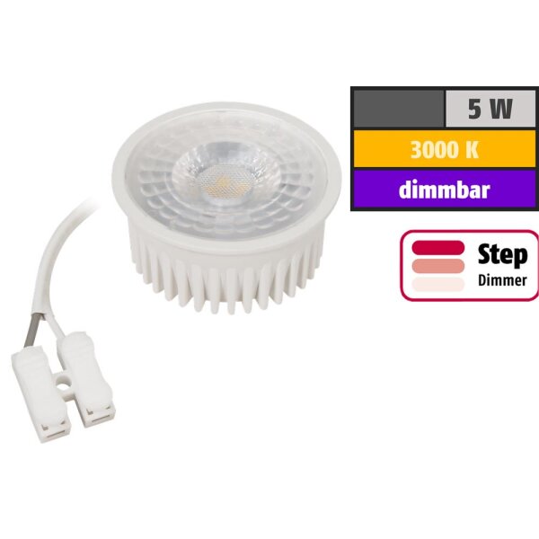 LED-Modul McShine MCOB 5W, 400lm, 230V, 50x25mm, warmweiß, 3000K, step-dimmbar