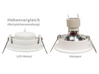 LED-Modul McShine MCOB 5W, 400lm, 230V, 50x25mm, warmweiß, 3000K, step-dimmbar