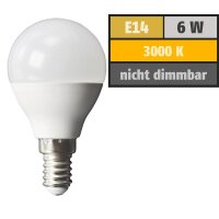 LED Tropfenlampe McShine, E14, 6W, 480lm, 160°, 3000K, warmweiß, Ø45x78mm