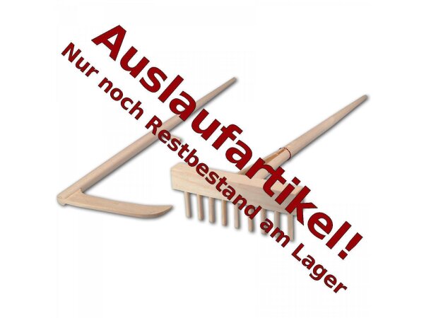 Sense und Harke aus Holz 50 cm