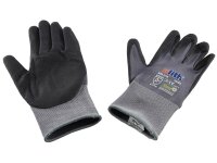 Profi Arbeits-Handschuhe mit Kautschuk-Beschichtung, Ökotex 100, Größe 9