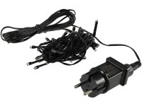 LED Aussen-Lichterkette "CT-ALK040" 4m warmweiß, Kabel schwarz, IP44, 40 LEDs