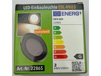 LED-Einbauleuchte "EBL-HV65si", silber230V, 2W, 4000K, 150lm, neutralweiß