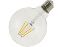 LED Globelampe 95mm E27 "Filament G95" 3000k, 470lm, 230V/4W, warmweiß