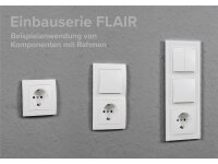 Schalter und Steckdosen Set McPower Flair Tür 2-fach Profi, weiß, 3-teilig, Klemmanschluss