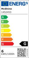 LED Filament Glühlampe McShine Retro E27, 6W, 490lm, goldenes Glas, dimmbar