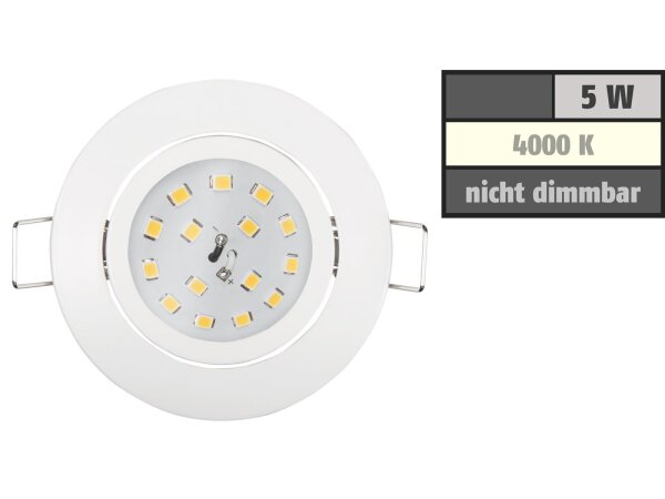 LED Einbauleuchte McShine Slim 82x28mm, 5W, 400lm, 4000K, weiß