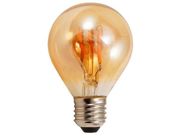 LED Filament Tropfenlampe McShine Retro E27, 2W, 150lm, warmweiß,goldenes Glas