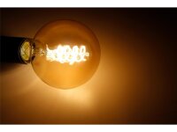 LED Filament Globelampe McShine Retro E27, 4W, 280lm, warmweiß, goldenes Glas