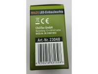 MILOS LED-Einbauleuchte "COB" 80x80mm, 3000k, warmweiß, 110Lumen, anthrazit
