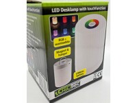 LED Akku-Tischleuchte mit Touch-FunktionHöhe 113mm, Warmweiß + RGB