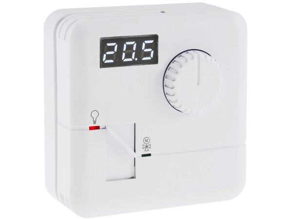 Raumtemperatur-Regler Thermostat "RT-55"7A, weißes LED-Display, 5-30°C, 110-230V