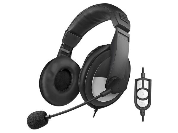 Stereo Headset High Quality, USB, schwarz