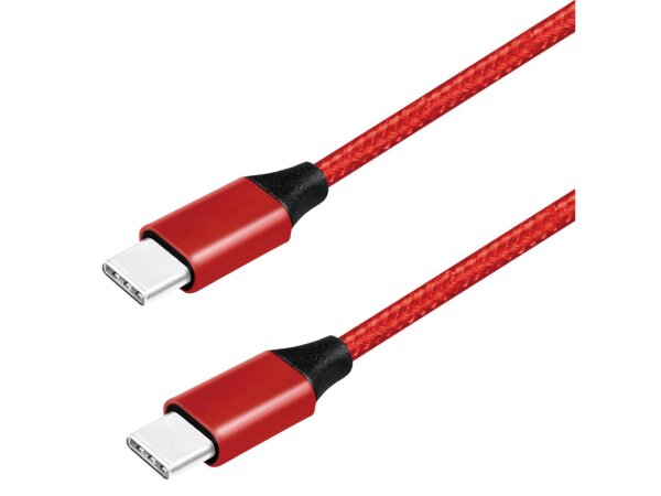 USB 3.2 Kabel, USB-C Stecker auf USB-C Stecker, 1m, rot