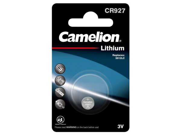 Knopfzelle CAMELION, CR927 3,0V, Lithium, 1er-Blister