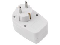 Steckdosenadapter McPower mit Schalter, 230V/3500W, 2-poliger AN/AUS Schalter