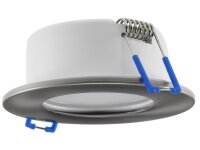 LED-Einbauleuchte "Flat-30 FR-R" 3000KØ85x30mm, 5W, 460lm, IP44, rund, poliert