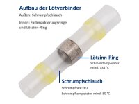 Lötverbinder McPower, Ø6mm - gelbe Markierung, 4,0-6,0mm² Kabel, 10er-Pack