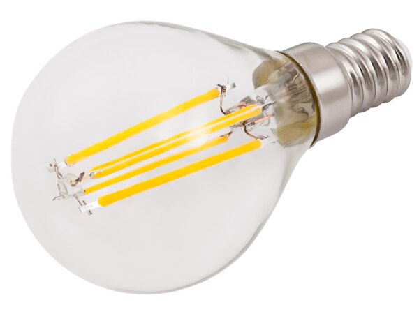 LED Filament Tropfenlampe McShine Filed E14, 6W, 600lm, warmweiß, dimmbar