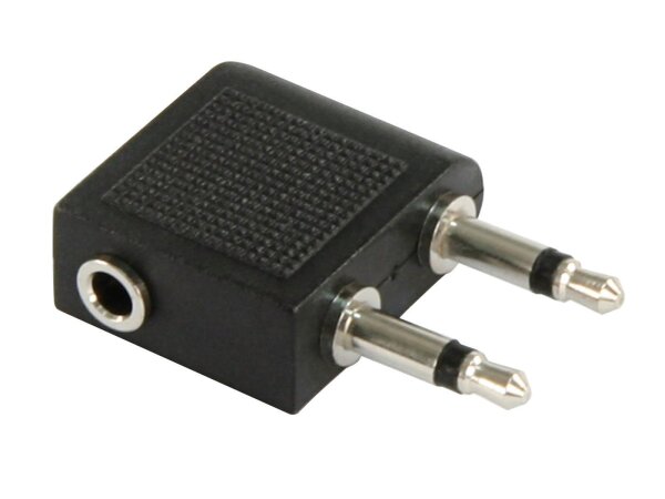 Audio-Adapter HOLLYWOOD, 1x 3,5 mm Stereo (Buchse) -> 2x 3,5 mm Mono (Stecker), Klinke